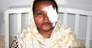 Fehmida Bibi, 38 years old, from Pakistan, a victim of preventable blindness