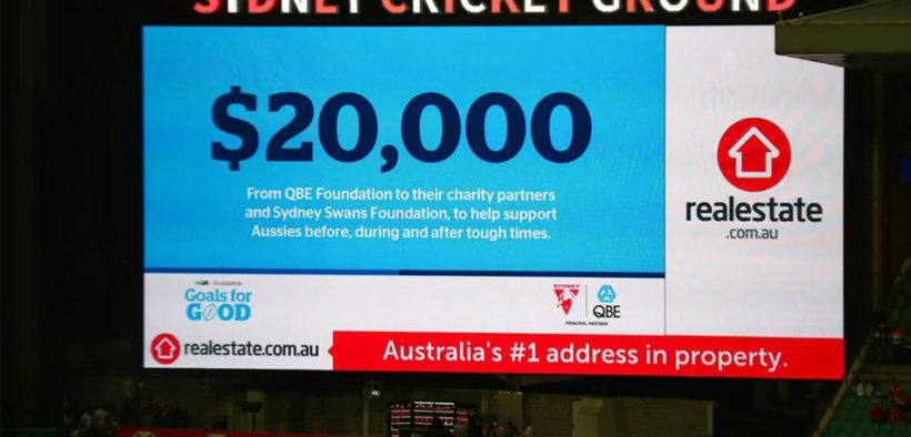 QBE Donates to charities in and Sydney Swans Foundation